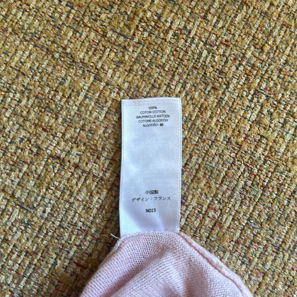 NWOT? Petite Bateau Pink Cardigan with Gold Polka Dots - Picture 5 of 6